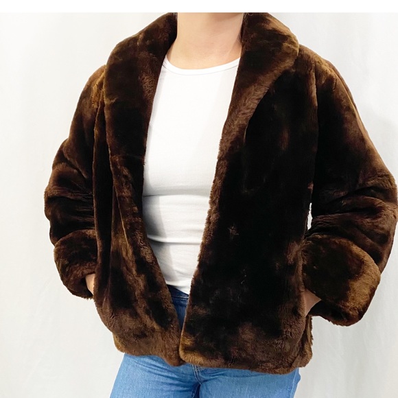 Vintage Jackets & Coats Vintage Mouton Thick Fur Coat Poshmark